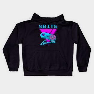 Retro 8 Bit Vaporwave Gamers Kids Hoodie